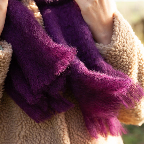 Liso Mohair Scarf Mulberry