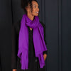 Luxe Merino Silk Shawl Purple