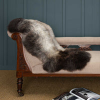 Small Rare Breed Sheepskin Silver & Brown