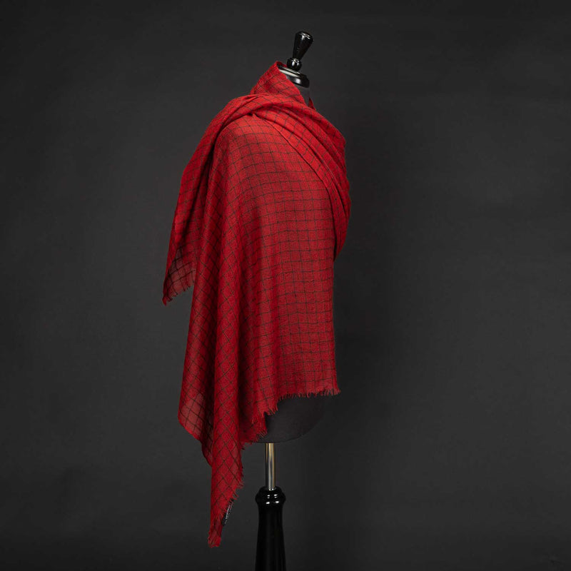 Cashmere Ultrafine Shawl Red (Sample)