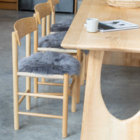 Grey Sheepskin Seat Pad Round 38 cm