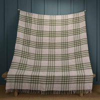 Pure New Wool Blanket Olive