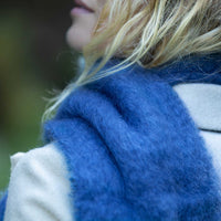 Small Mohair Scarf Sapphire