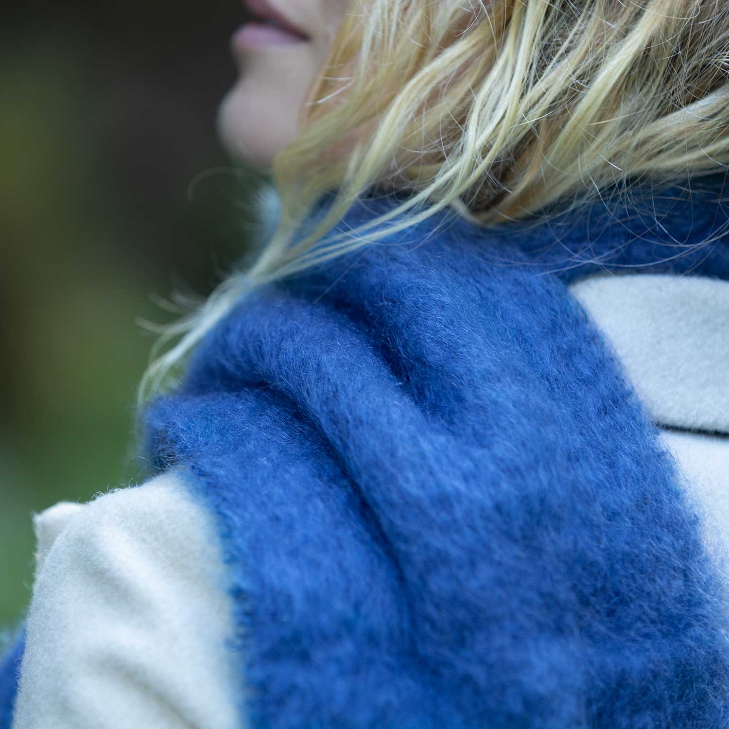 Small Mohair Scarf Sapphire