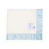 Satin Bound Merino Baby Blanket Soft Blue
