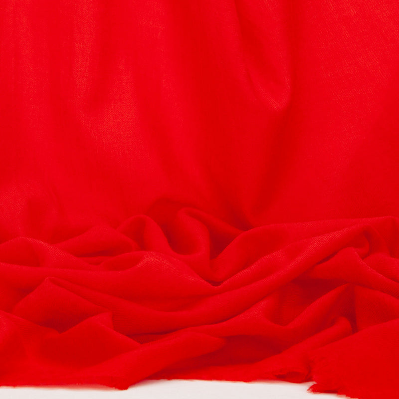 Lightweight Fine Wool Shawl Scarlet
