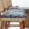 Grey Sheepskin Seat Pad Square 40 cm