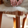 Natural White Sheepskin Seat Pad Square 40 cm