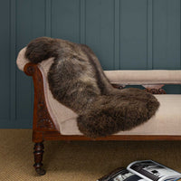 Small Rare Breed Sheepskin Silver & Brown