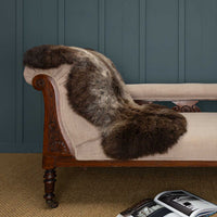 Small Rare Breed Sheepskin Silver & Brown