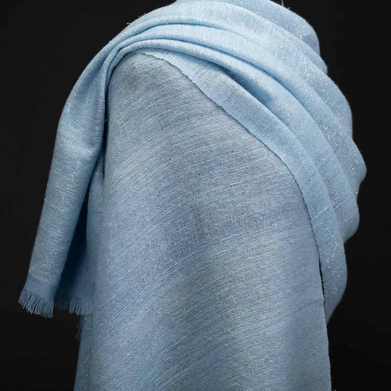 Cashmere Blend Shawl Sky Blue (Sample)