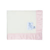 Satin Bound Merino Baby Blanket Soft Pink