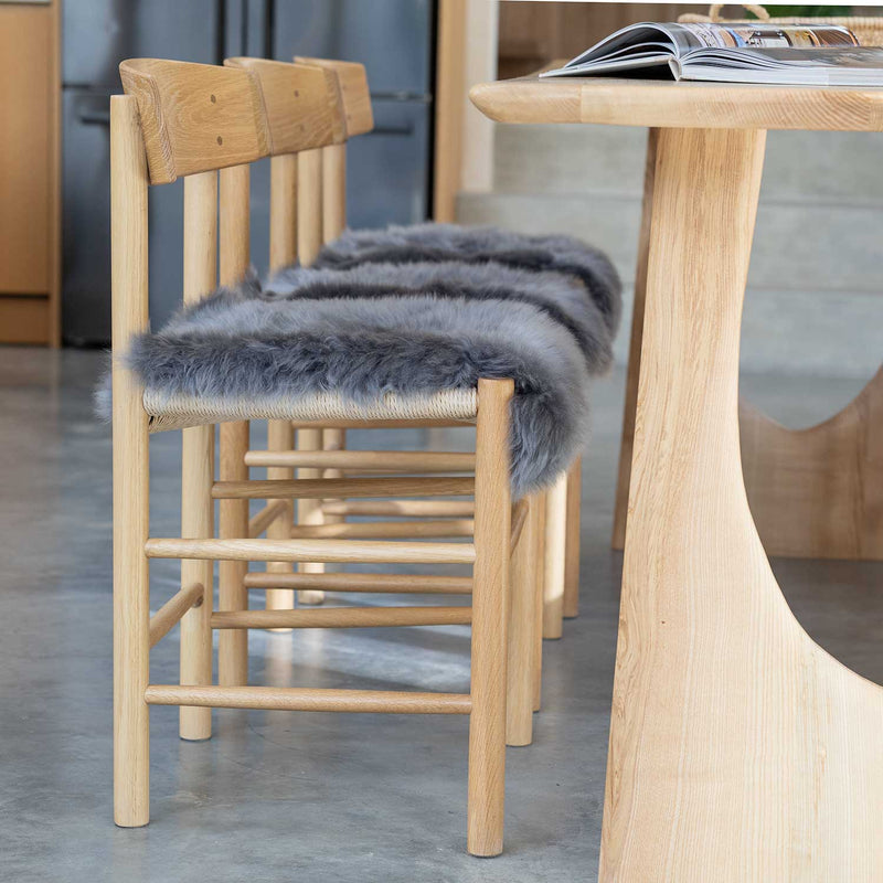 Grey Sheepskin Seat Pad Square 40 cm