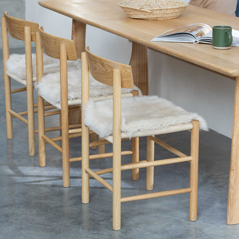 Linen Sheepskin Seat Pad Square 40 cm