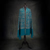 Sozni Hand Embroidered Pashmina Teal Floral