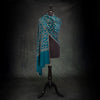 Sozni Hand Embroidered Pashmina Teal Floral