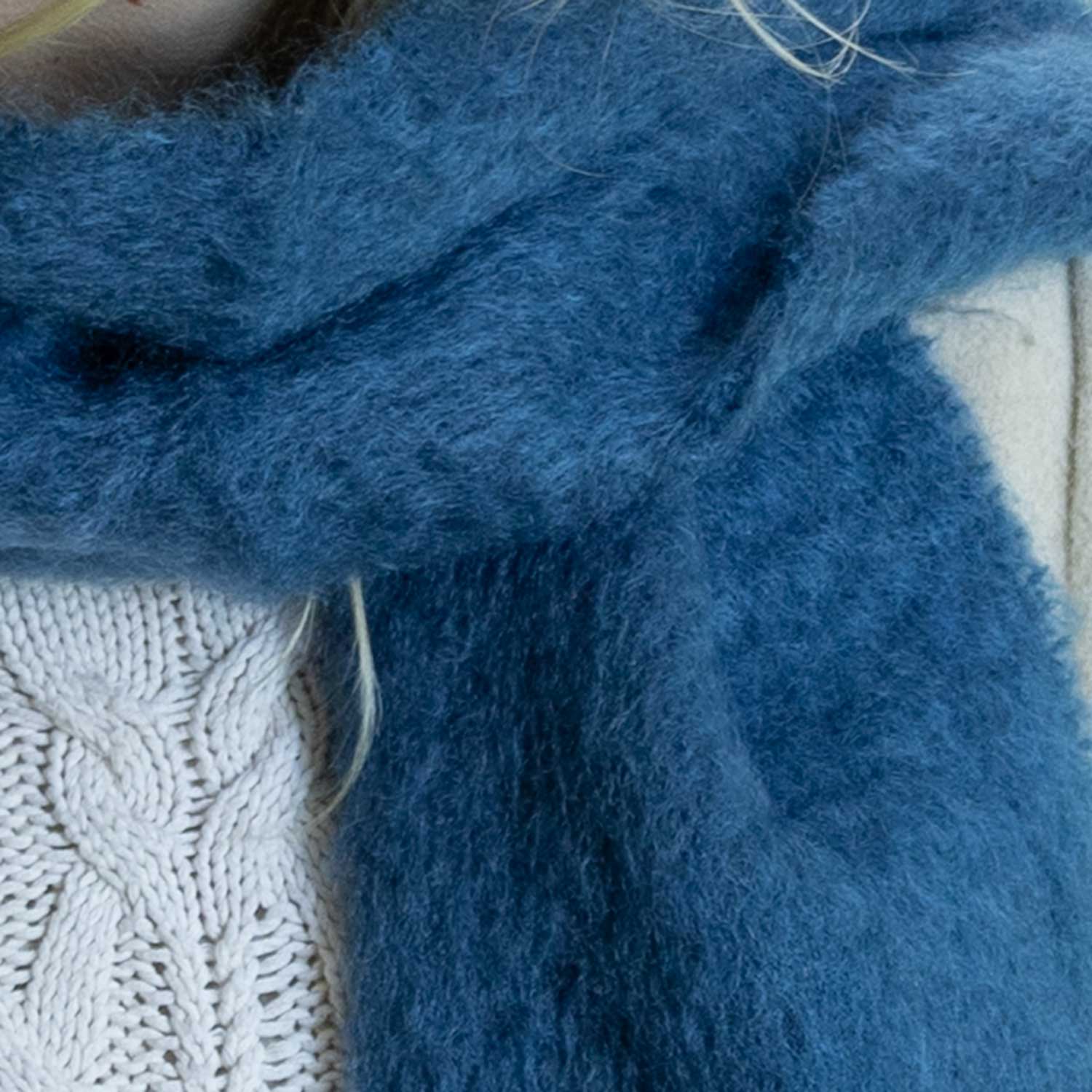 Small Mohair Scarf Teal
