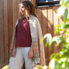British Wool Throw Terracotta & Green