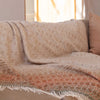 British Wool Throw Terracotta & Green