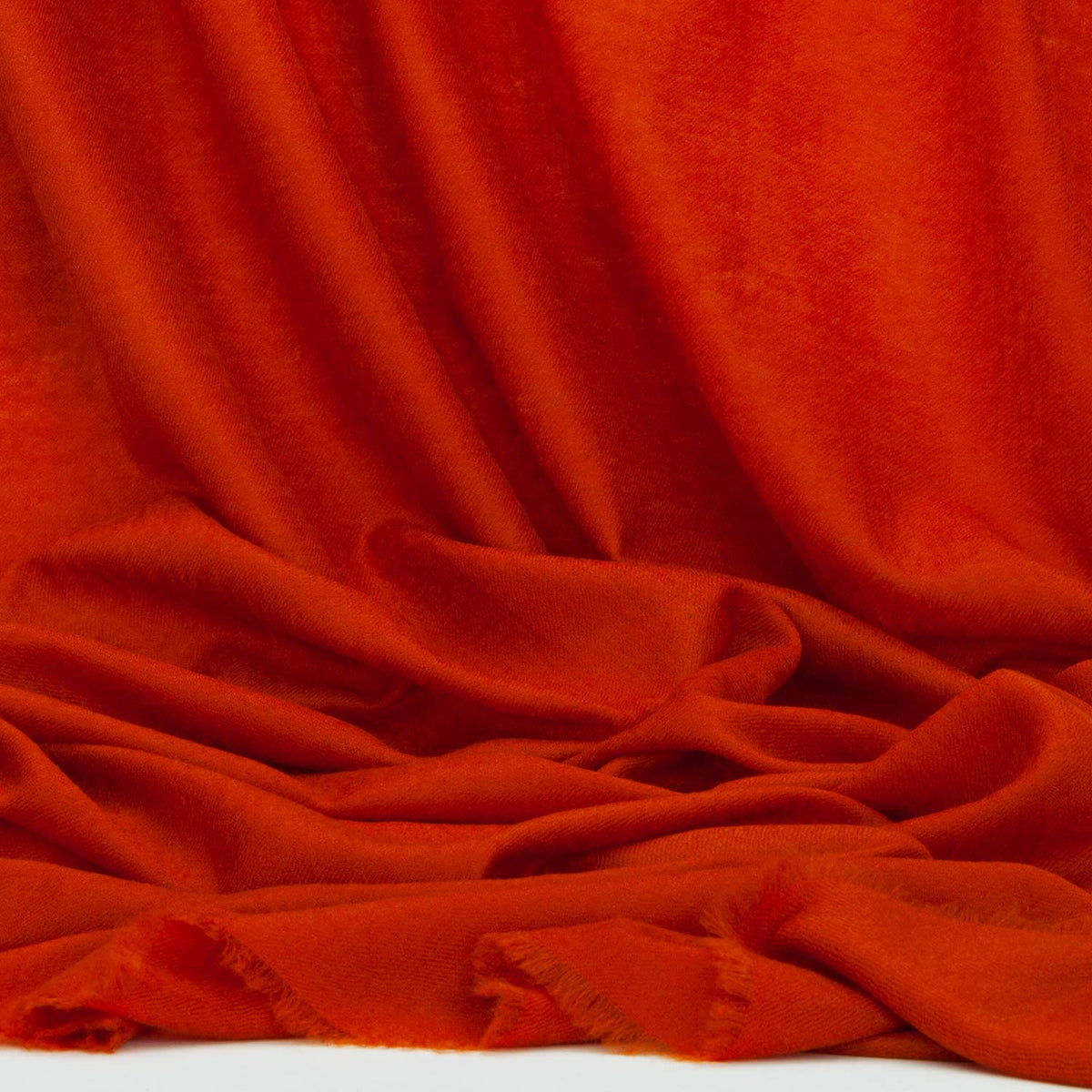Lightweight Fine Wool Shawl Terracotta (Second)