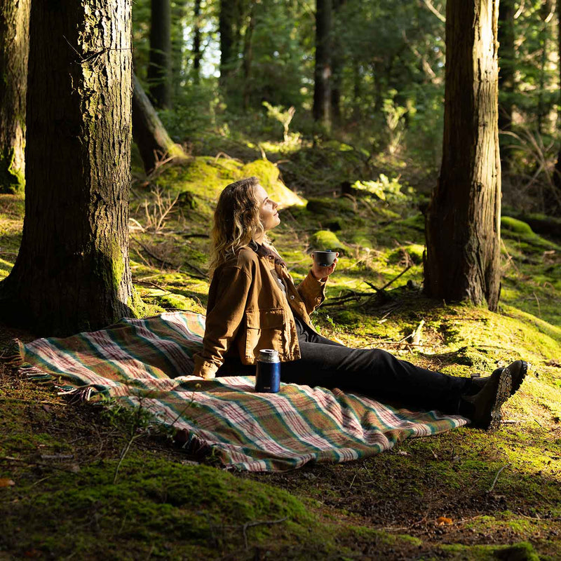 Picnic Blanket Berry Tartan