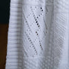 Patterned Knitted Baby Blanket White