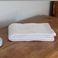Satin Trimmed Cotton Waffle Baby Blanket