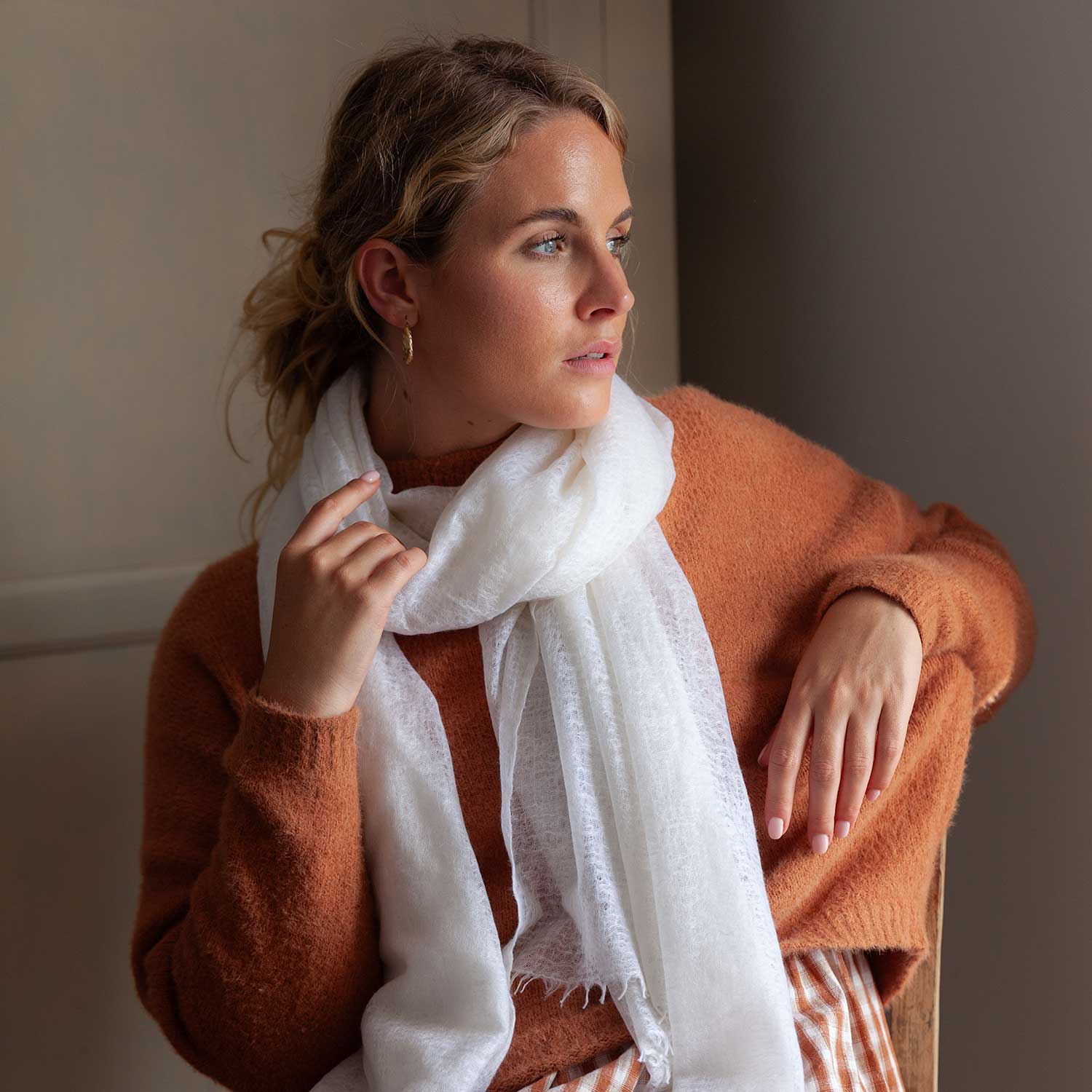 Diaphanous Pashmina Ivory - Main Image