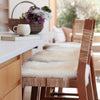 Natural White Sheepskin Seat Pad Square 40 cm