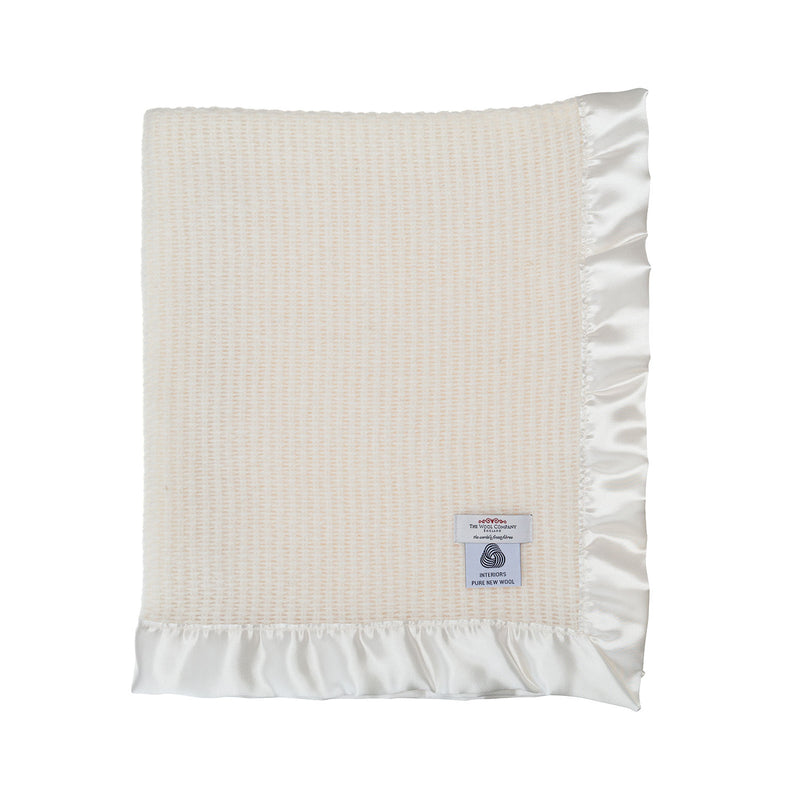 Wool Cellular Baby Blanket