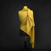 Hand Loomed Cashmere Shawl Ochre (Sample)