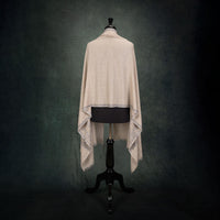 Spring of Kashmir Stole Black & White Hand Embroidery