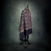 Silk Embroidered Jamawar Shawl Raat
