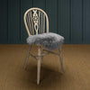 Grey Sheepskin Seat Pad Round 38 cm
