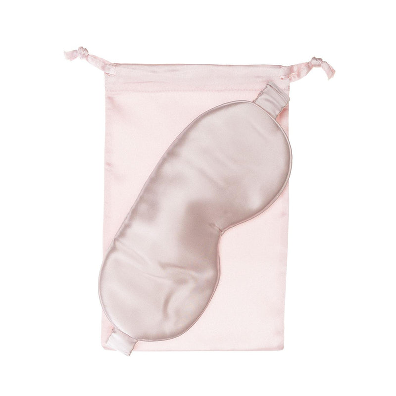 Silk Eye Mask Light Pink