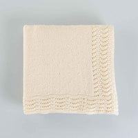 Organic Cotton Knitted Lace Baby Shawl