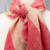 Cashmere Square Shawl Coral Red