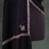 Hand Embroidered Eco-Toosh Hashidar Shawl Black