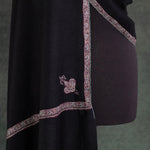 Hand Embroidered Eco-Toosh Hashidar Shawl Black