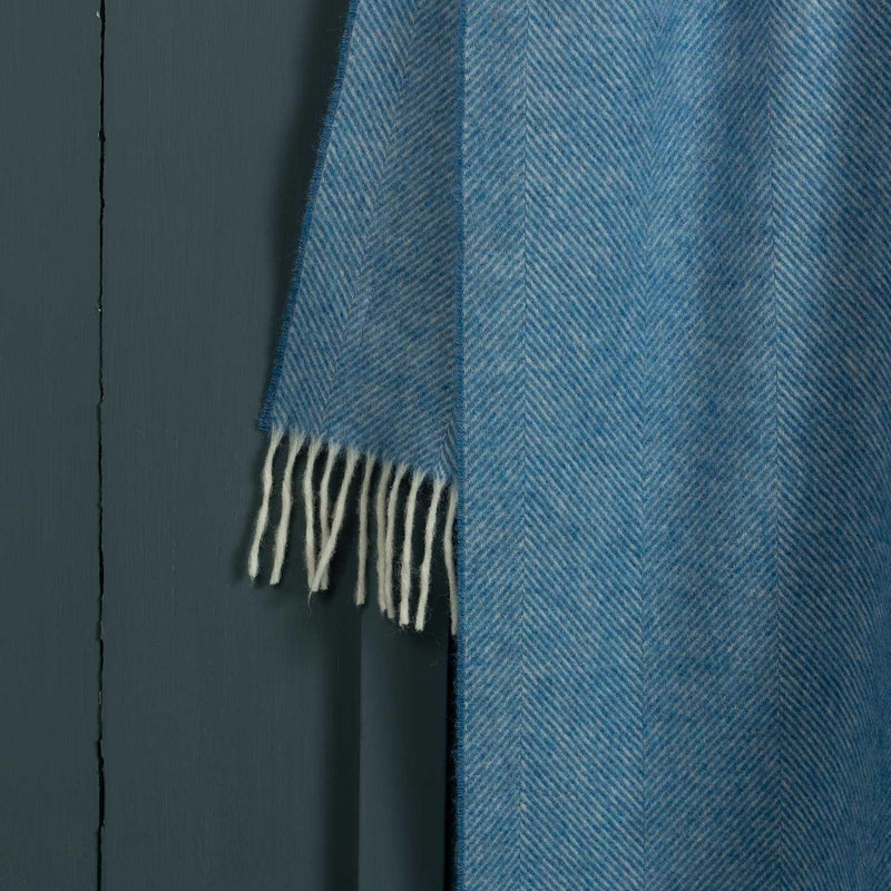 Close-up of colour, pattern and fringe.