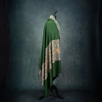 Hand Embroidered Royal Almond Shawl 'Bahaar'