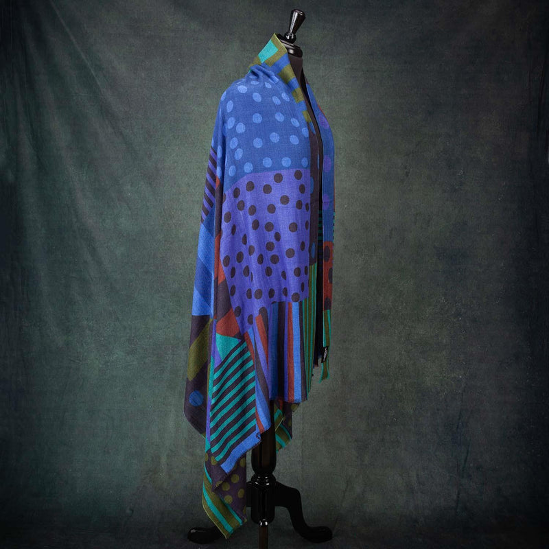 Luxe Geometric Shawl Midnight