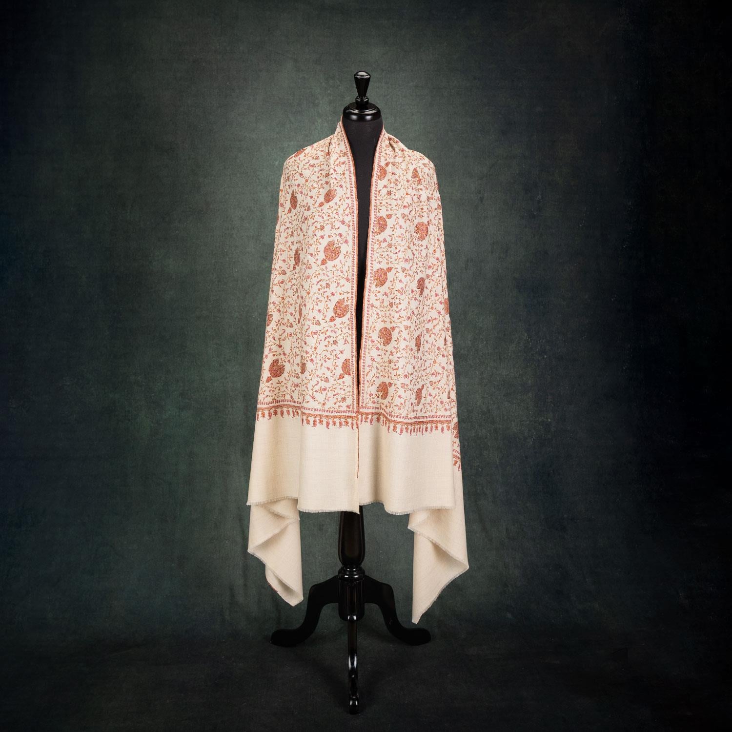 Hand Embroidered Jamawar Shawl Mutmeen