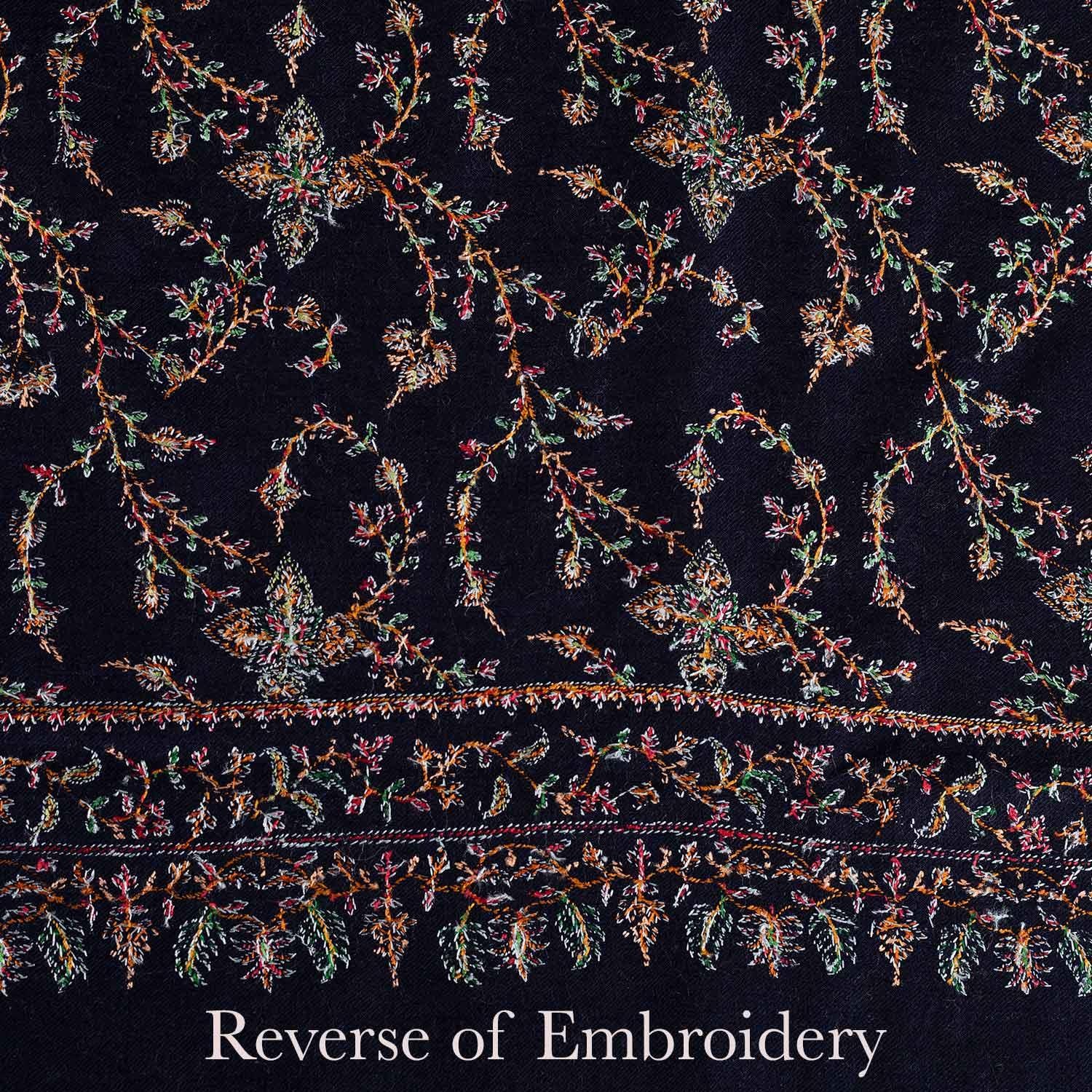 Silk Embroidered Jamawar Shawl Raat