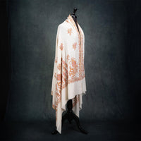 Sozni Embroidered Pashmina 'The Colours of Sunrise' Bhajan