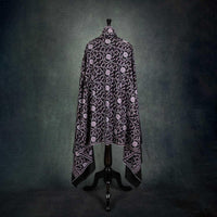 Sozni Embroidered Black Chakra Shawl 'Sudarshan'