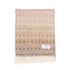 British Wool Throw Pink & Camel