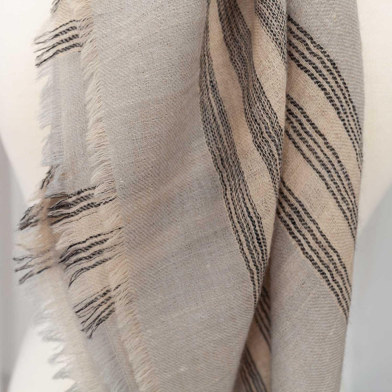 Cashmere Square Shawl Silver