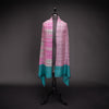 Ikat Pashmina Wrap 'Clouds of Ladakh' Teal & Fuchsia