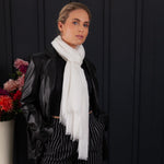 Ultrafine Ring Shawl Ivory